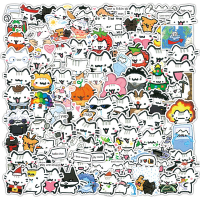 200张Basil罗勒小猫meme贴纸卡通可爱萌系表情包图案装饰防水贴画