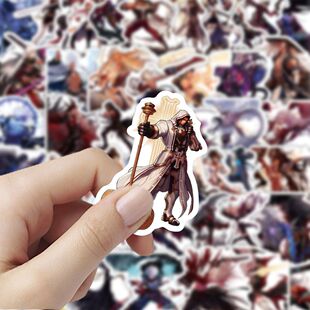 180张DNF角色立绘贴纸卡通游戏周边桌面手机手账装 饰diy贴画防水