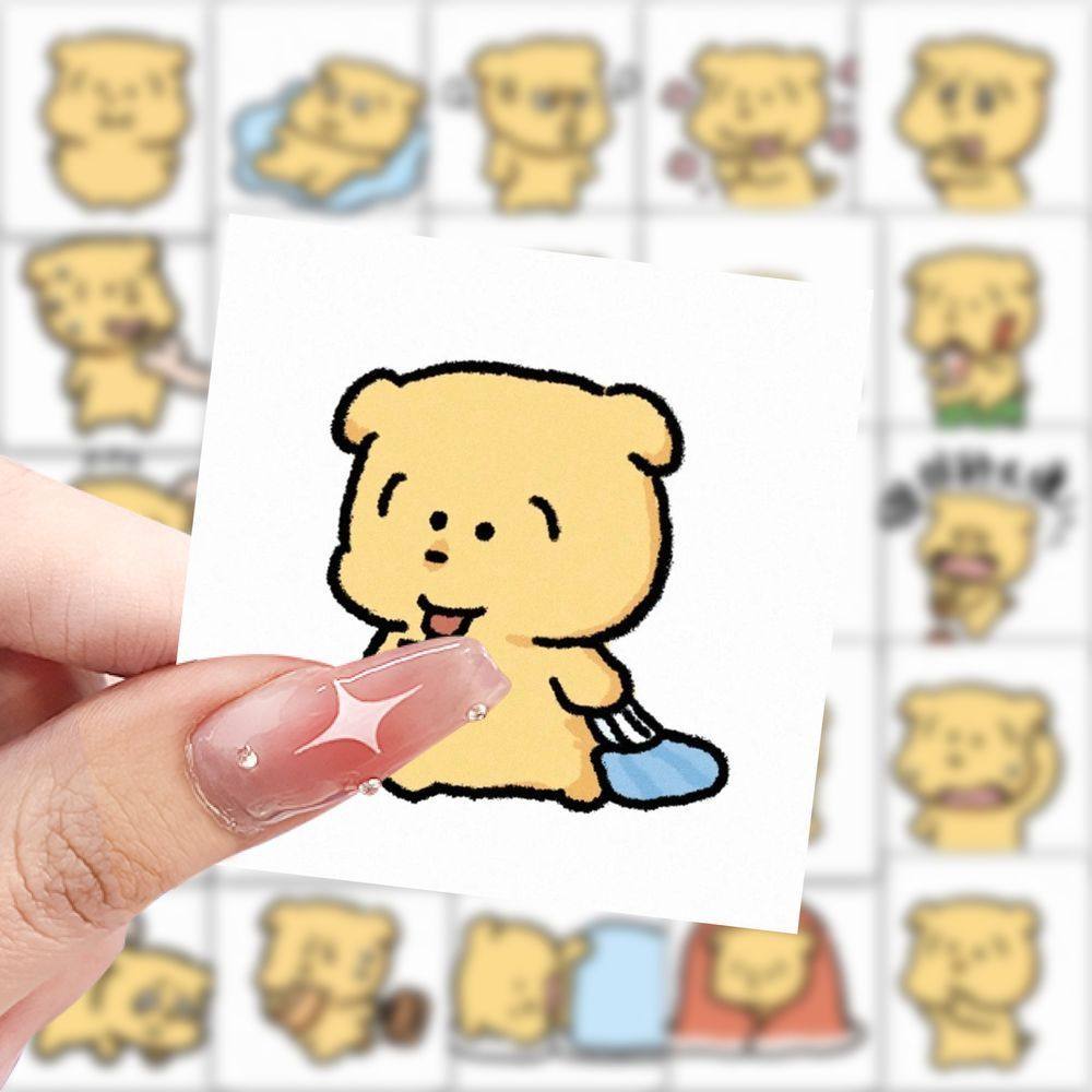 新款忙狗manggo 表情包贴纸趣味搞笑装饰手机手账电脑行李箱贴画