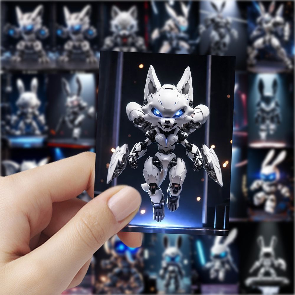 188张AI动物机甲Q版贴纸