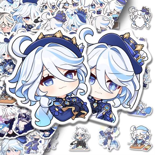 97张芙宁娜卡通贴纸Q版可爱卡通