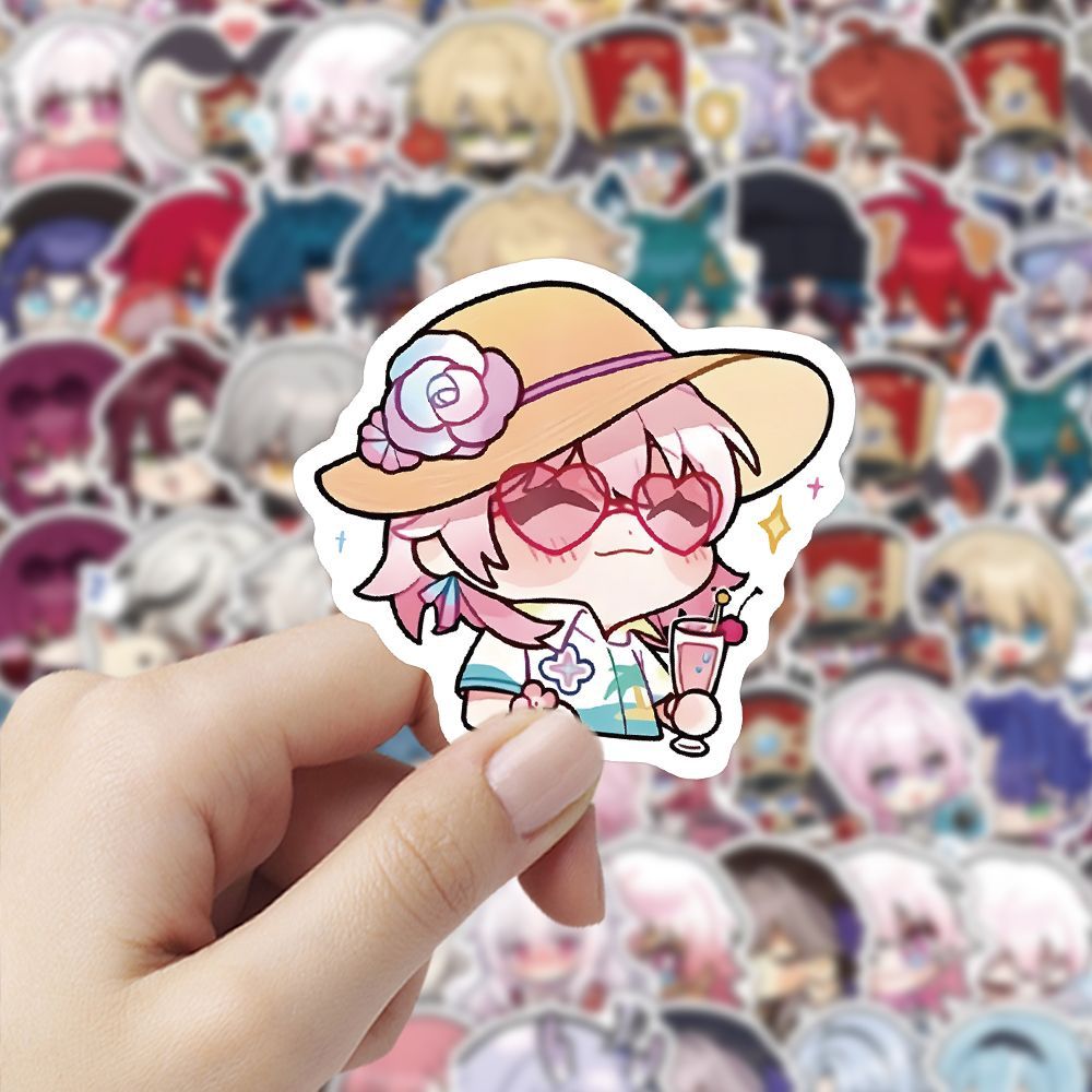 103张Q版星穹铁道贴纸希儿希瓦露布洛妮娅游戏周边装饰防水贴画