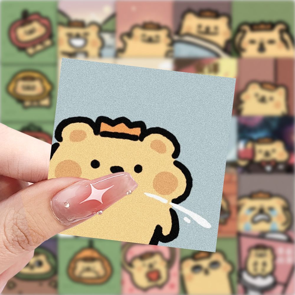 小熊虫表情包贴纸卡通ins可爱搞笑手机装饰手账笔记本diy防水贴画