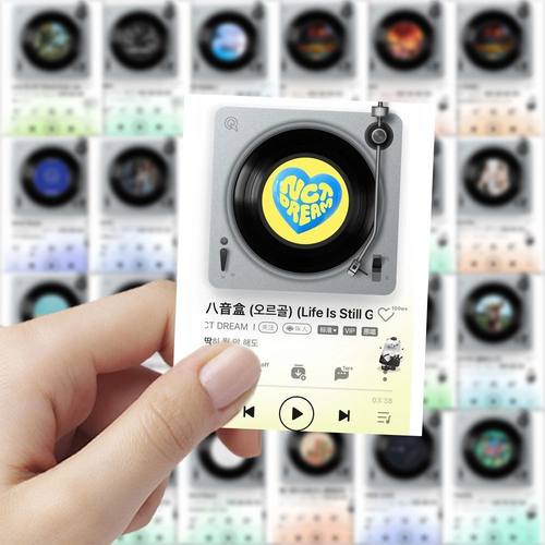 126张新款kpop专辑歌曲封面贴纸创意diy装饰手机手账桌面防水贴画