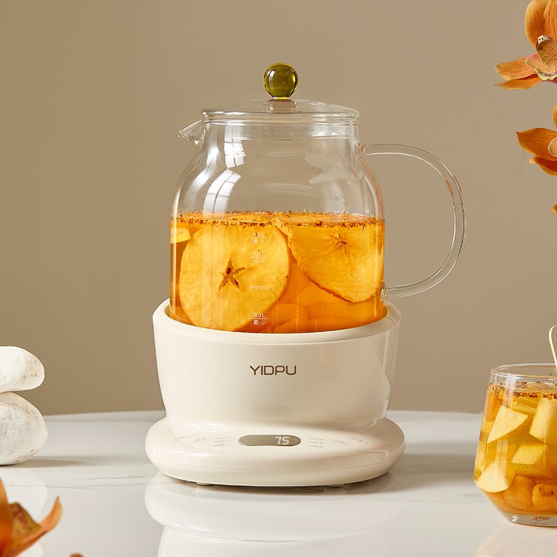 亿德浦全玻璃养生壶炖煮一体煮茶壶家用多功能煮茶器办公室烧水壶