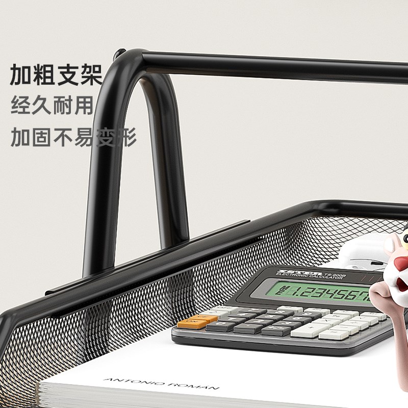加厚文件架金属铁网三层文件盘抽屉式文件架子多层四层文件框资料