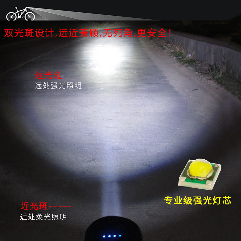 多功能蓝牙音响山地自行车低音炮音箱车载前灯手电筒户外骑行装备