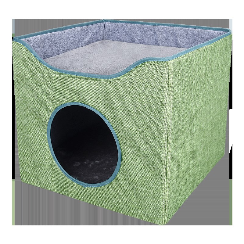 猫窝冬季保暖折叠封闭式易清理双层两只四季通用大号可拆洗猫屋