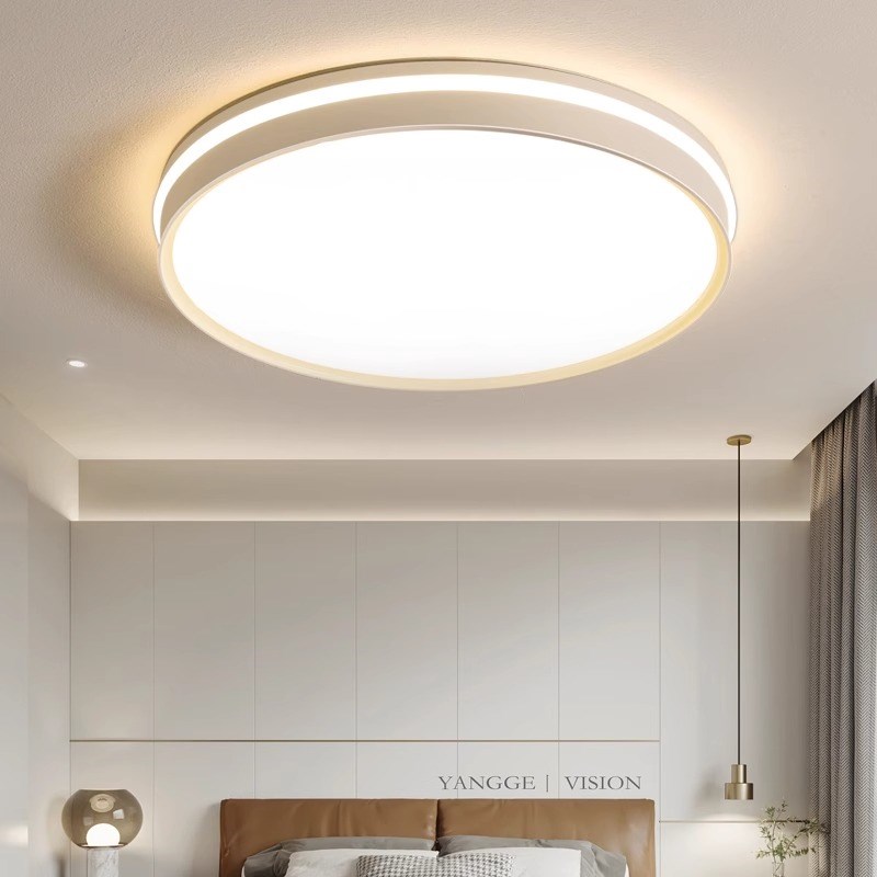 新款长方形客厅灯圆形卧室灯北欧现代简约灯饰大气超亮LED吸顶灯