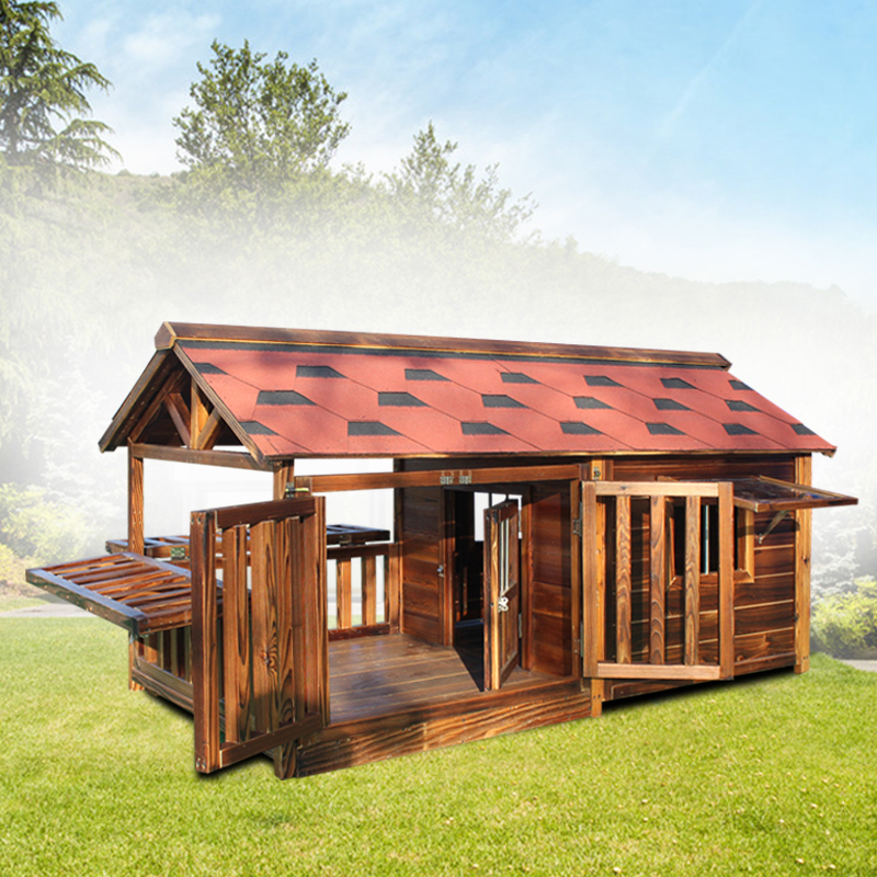 户外防雨狗屋室外实木狗窝别墅夏天防水大型犬狗笼四季通用小型犬