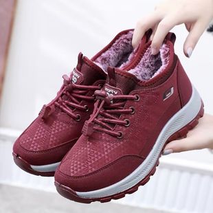 秋冬款中老年加绒运动鞋不累脚加棉加厚男女鞋子软底轻便网球鞋