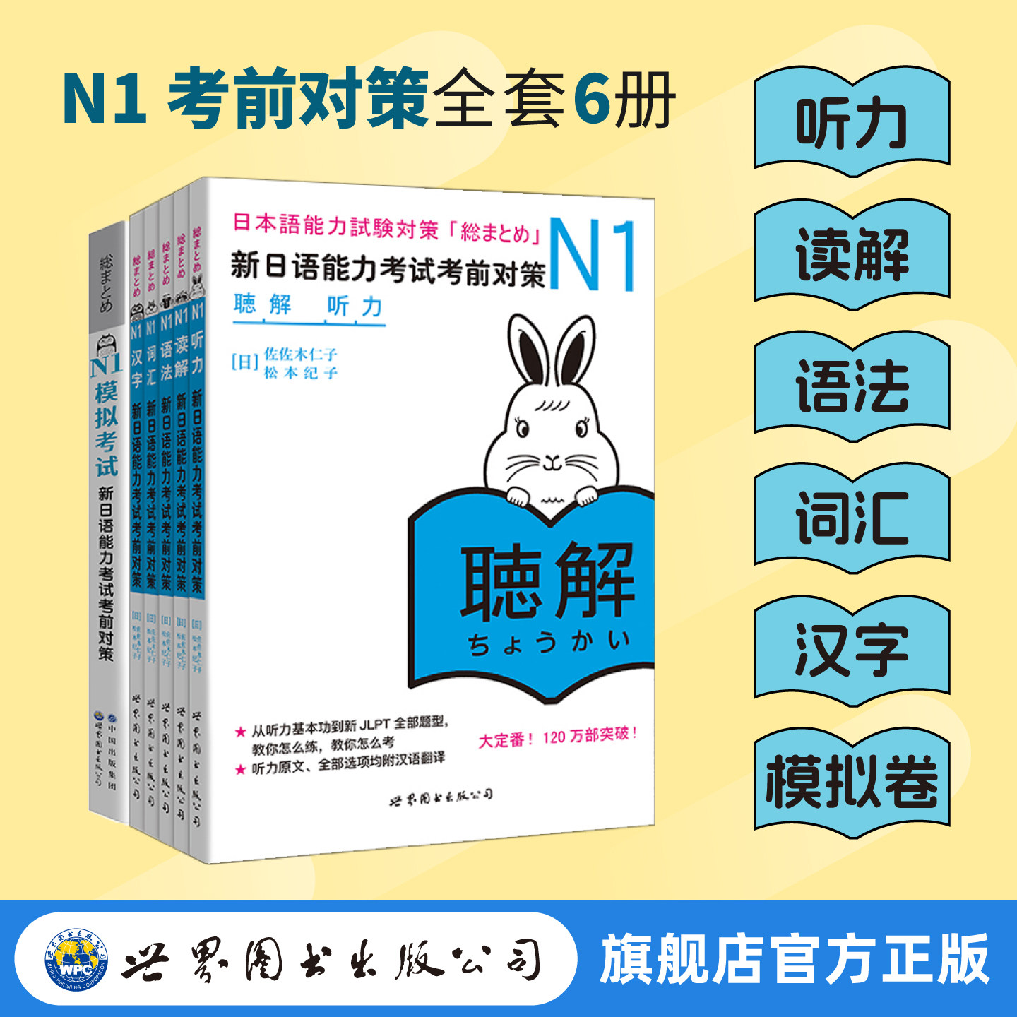 【旗舰店自营正版】JLPT  新日本语能力考试考前对策N1N2N3N4N5词汇读解汉字听力语法  日语入门自学
