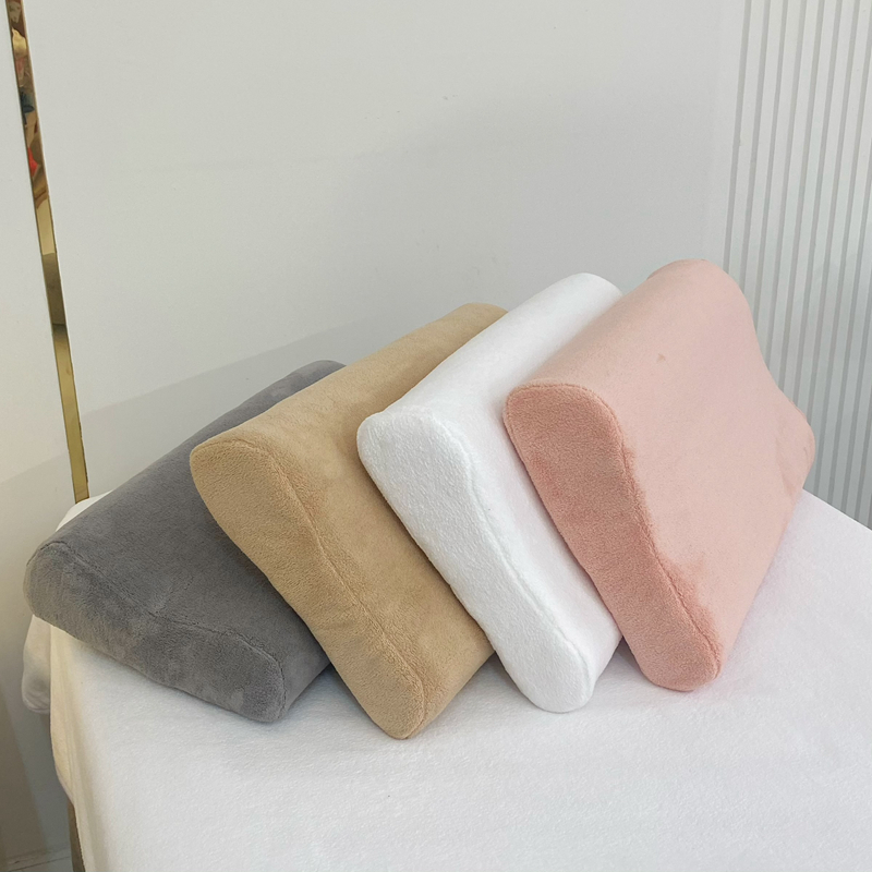 美容院按摩乳胶枕枕头单人护颈橡胶枕睡眠颈椎方枕宿舍学生记忆枕