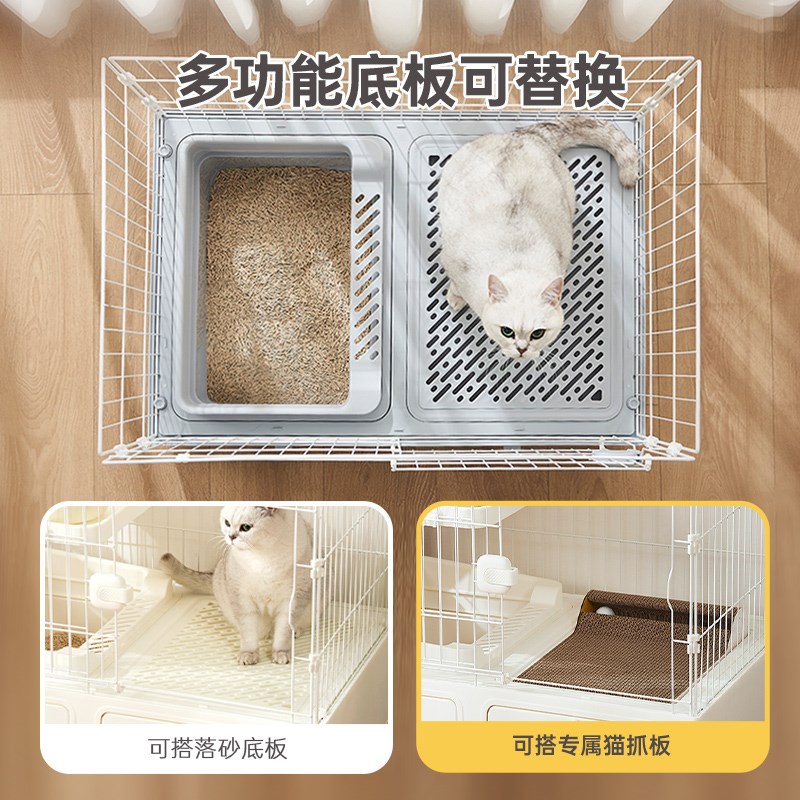 HAKE黑咔猫笼猫砂盆一体带厕所超大自由空间家用室内猫咪别墅猫屋