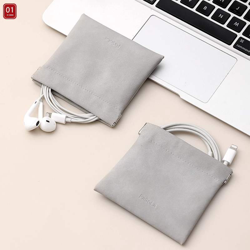 日本便携可爱迷你化妆品收纳袋一捏即开防刮耐磨PU皮整理收纳包