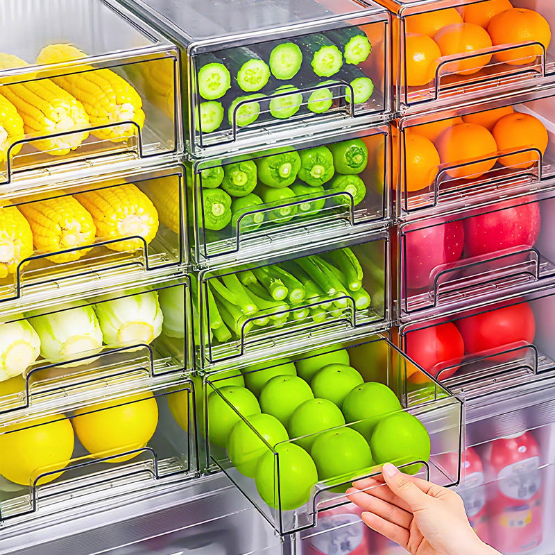 日本冰箱专用收纳盒食品保鲜储物盒水果食品级抽拉食物储存整理盒,收纳整理,食物收纳盒,淘宝优惠券,粉丝福利购,淘宝优惠卷