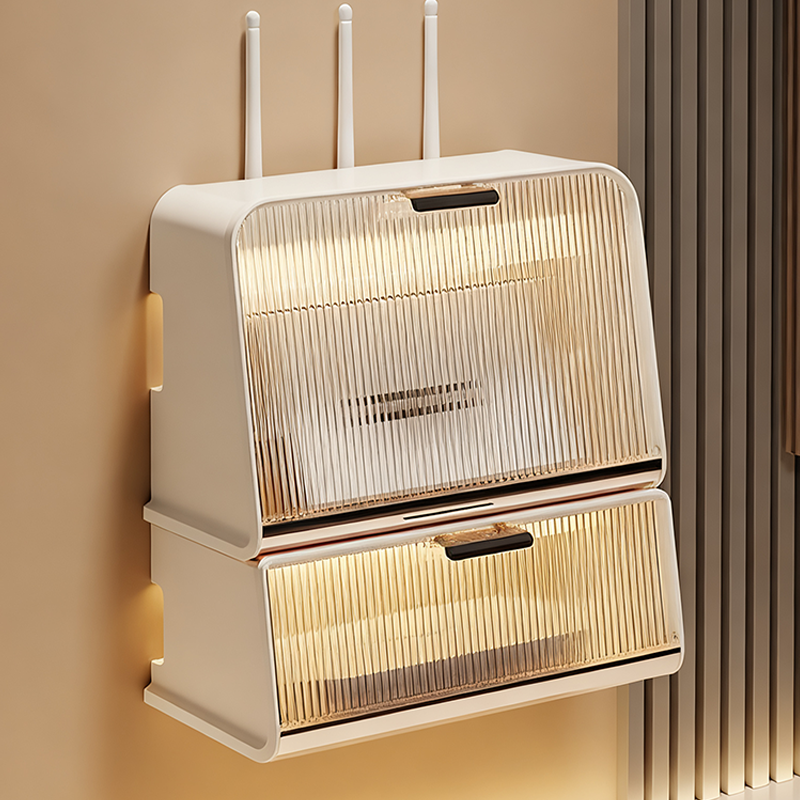 日本wifi路由器收纳盒电线收纳盒电源插板电线盒集线盒储物盒