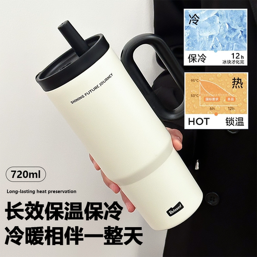 巨无霸吸管保温保冷大容量水杯