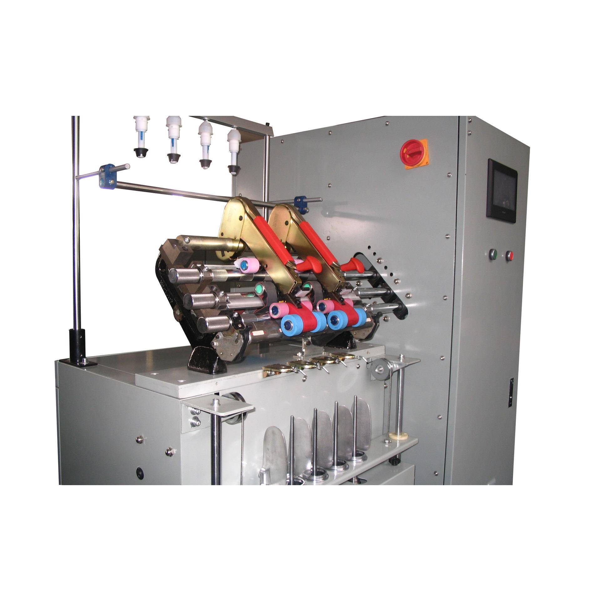 HFX-A4J紧密纺细纱机小样机通过牵伸和环锭纺纱将粗纱纺成细纱