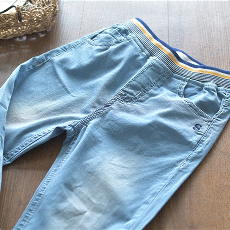 男女童春夏微弹薄棉软牛仔长裤儿童水洗纯棉防蚊休闲裤子,童装/婴儿装/亲子装,裤子,淘宝优惠券,粉丝福利购,淘宝优惠卷