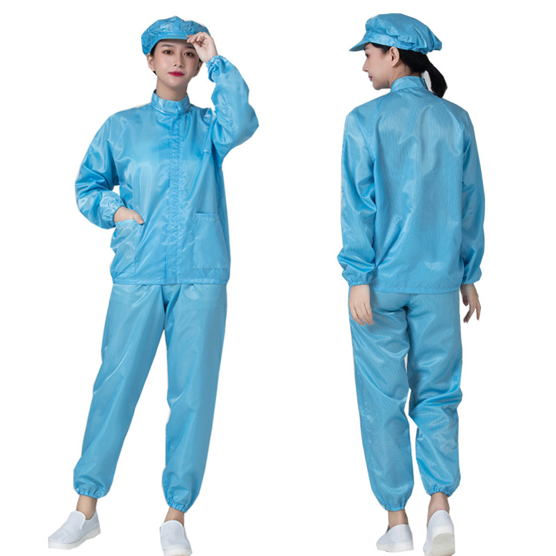 无尘服静电衣防护服防静电大褂分体上衣短款工作服男女车间食品厂