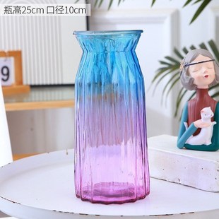 红色银柳专用花瓶摆件客厅插花玻璃瓶雪柳枝水培富贵竹子干花冬青