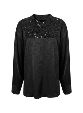 NAZ那子大码春季新款新中式国风缎面提花拼接女衬衣胖mm盘扣上衣