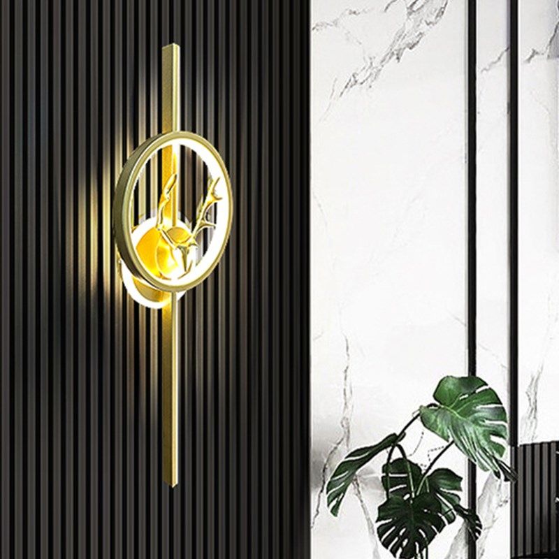 格栅壁灯客厅电视背景墙卧室床头装饰极简轻奢长条灯广东中山灯具