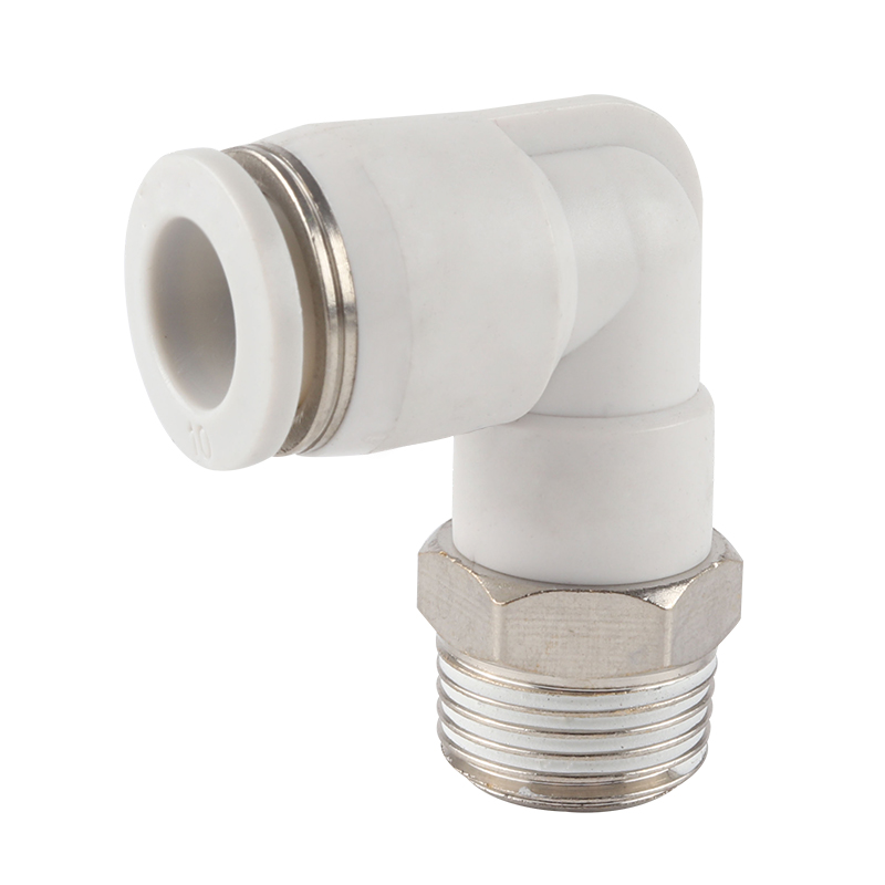 气动气管接头快速快插塑料接头螺纹弯头PL8-02/4-M5/6-01/10-03