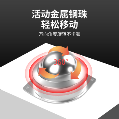 不锈钢万向轮牀头柜茶几底部移动重型万向球牛眼轮承重力强滚珠轮