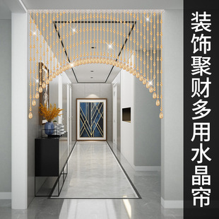 窗帘免打孔珠 水晶珠帘葫芦门帘家用隔s断帘客厅屏风遮挡玄关新款