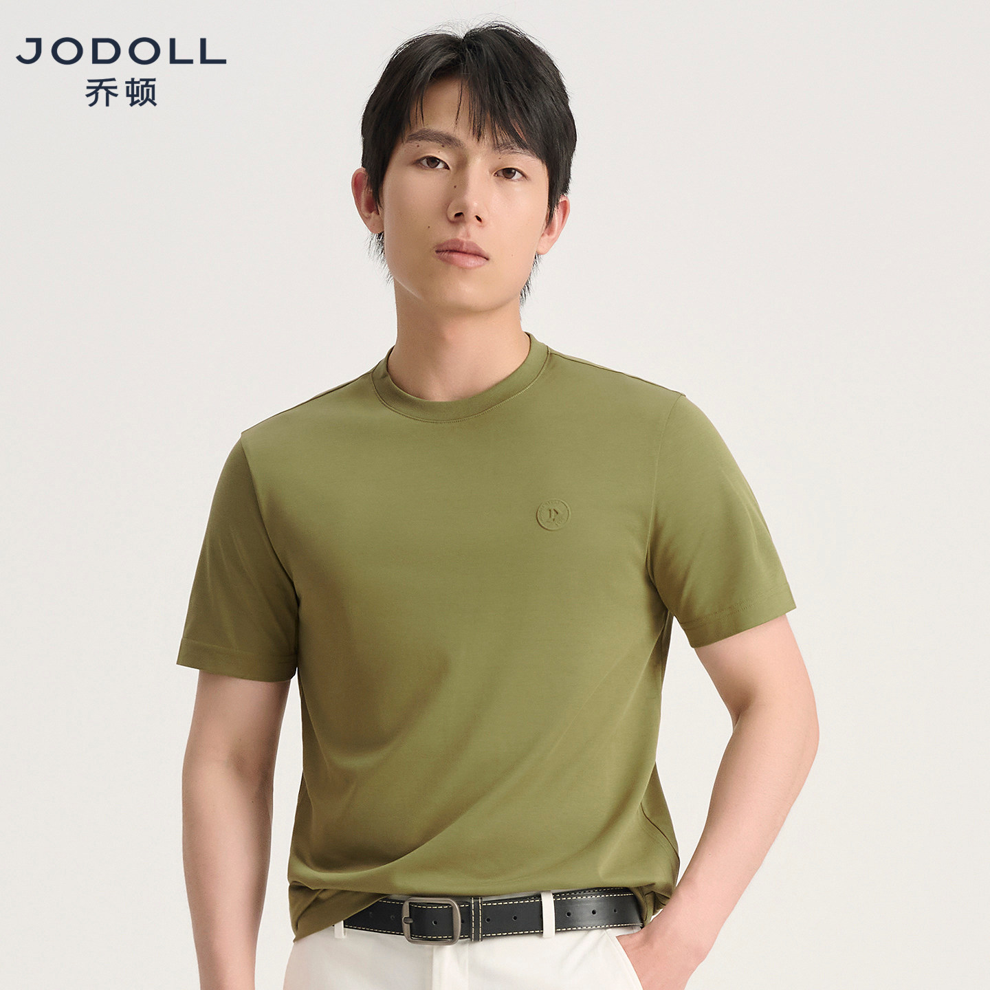 [抗起球]乔顿夏季短袖T恤男2026新款弹力休闲舒适透气圆领体恤