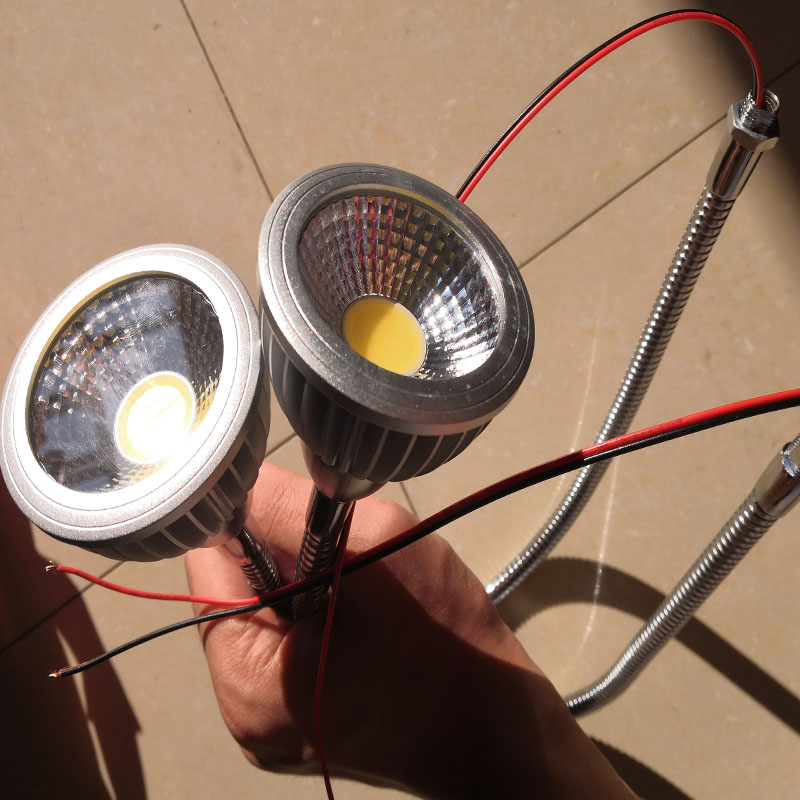 LED机床灯数控软管射灯聚光白光黄光高亮磁铁夹子底座防水照明