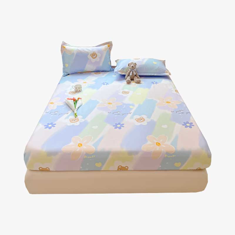 牀笠纯棉100全棉牀罩牀垫套一米二2023年新款1.5纯棉100全棉1米2