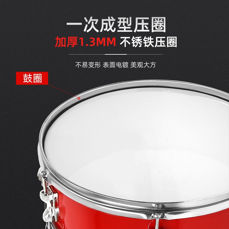小军鼓成人儿童鼓不锈钢学生少先队双音鼓锣鼓打击乐器小鼓乐队鼓