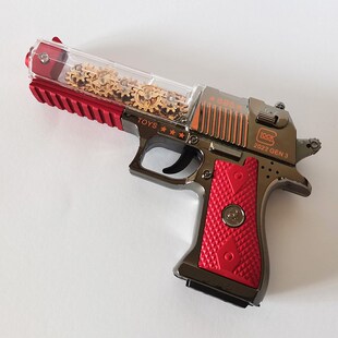 儿童电枪玩具枪宝宝八明透音塑料齿轮动J声光手枪女男孩子耐摔音