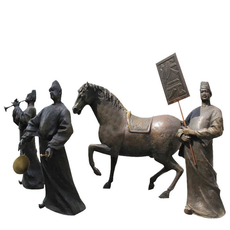 玻璃钢古代状元雕像定制校园书生考科举金榜题名人物雕塑景观摆件