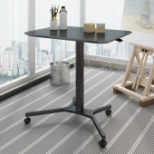 可移动办公电脑学习升降桌简易工作台气动床侧边款 书桌 折叠站立式