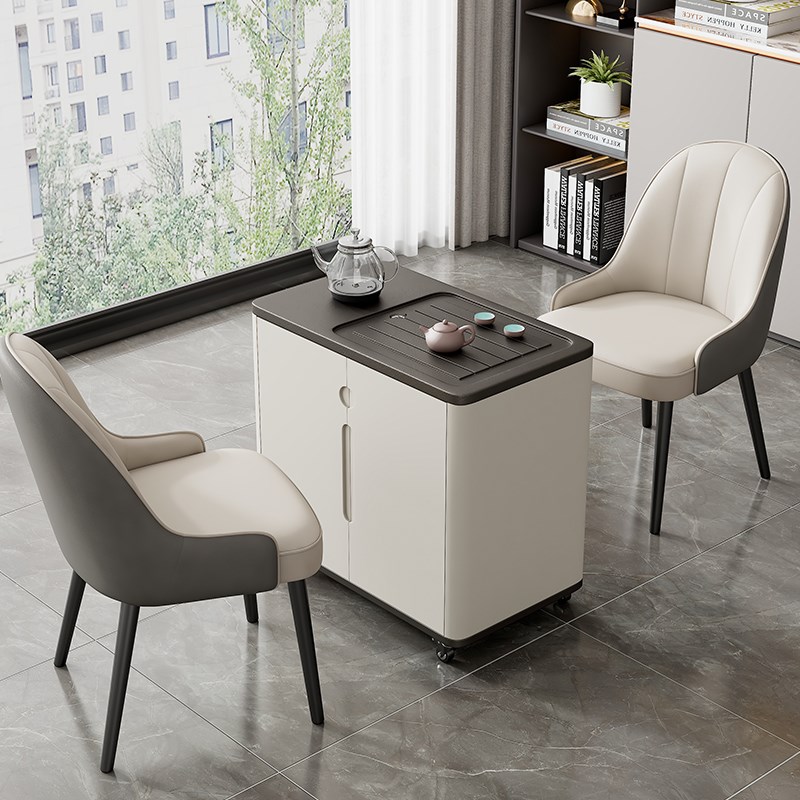 移动茶台家用小茶车一体烧水壶火烧石智能功夫茶几茶桌茶水柜客厅