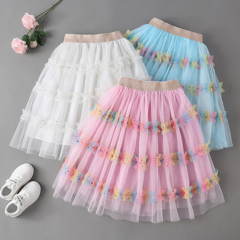 女童半身裙夏季儿童彩虹网纱裙子白色女孩蓬蓬裙红色蛋糕公主短裙,童装/婴儿装/亲子装,半身裙,淘宝优惠券,粉丝福利购,淘宝优惠卷