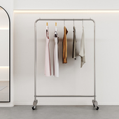 移动带轮子 专用陈列挂衣服架子落地式 不锈钢服装 店展示架简约女装