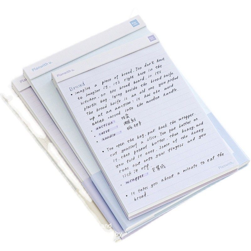 Planwith可撕拍纸本学生a5便签本横线方格学习笔记本本子草稿纸
