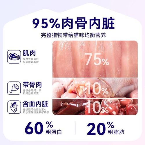 麦富迪barf生骨肉冻干成猫幼猫通用全价鲜肉营养主食冻干猫粮500g