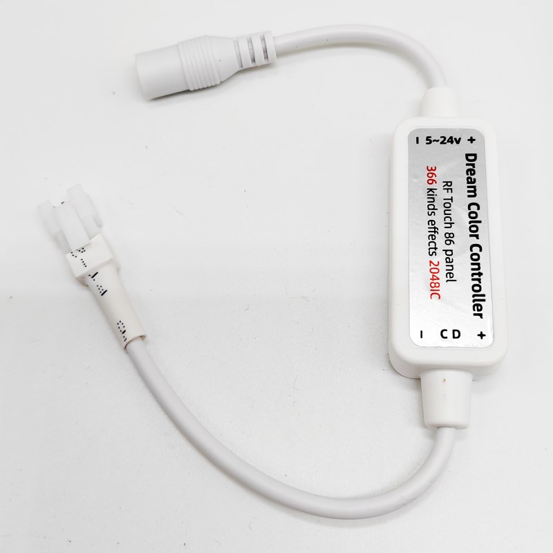 led跑马流水幻彩灯86面板可触摸RGB七彩2812全彩灯带控制器5-24V