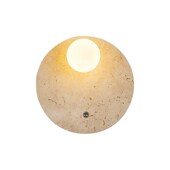 奶油侘寂风自带开关壁灯 饰床头灯日式 新中式 复古黄洞石民宿酒店装