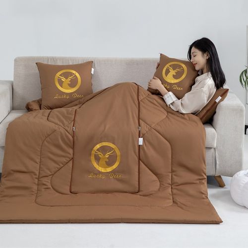 全棉抱枕被子两用车载车用车内空调被汽车抱枕毯子二合一办公午休