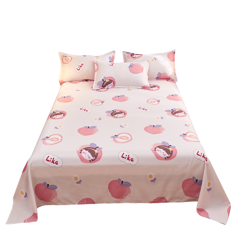 床单单件冬款学生宿舍单人加厚水洗棉被单儿童磨毛床单枕套三件套