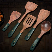 鸡翅木木铲煎铲饭勺不粘锅实木无漆无蜡锅铲家用长柄炒菜铲子