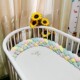 a类四股新生婴儿床围 透气麻花编织防撞棉护栏 防磕碰软包围栏四季