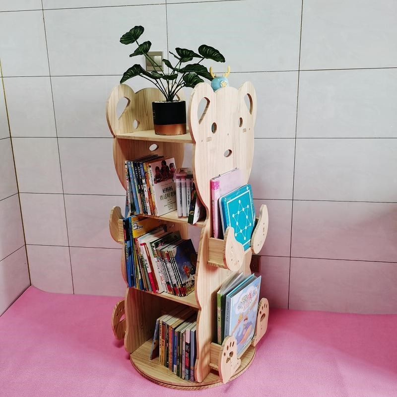 实木旋转儿童书架宝宝绘本架简约卡通置物架落地收纳架玩具整理架,住宅家具,儿童储物架/收纳架（原婴童）,淘宝优惠券,粉丝福利购,淘宝优惠卷